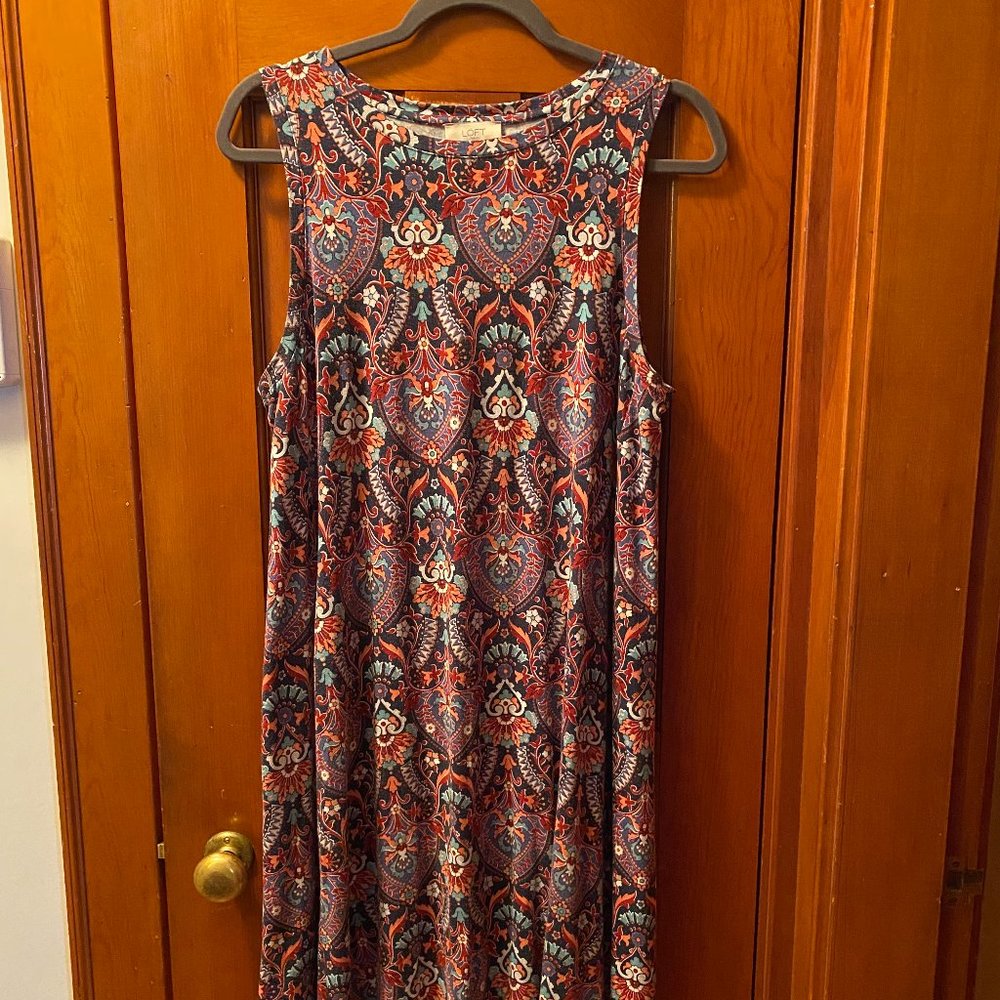 Loft Sleeveless swing dress